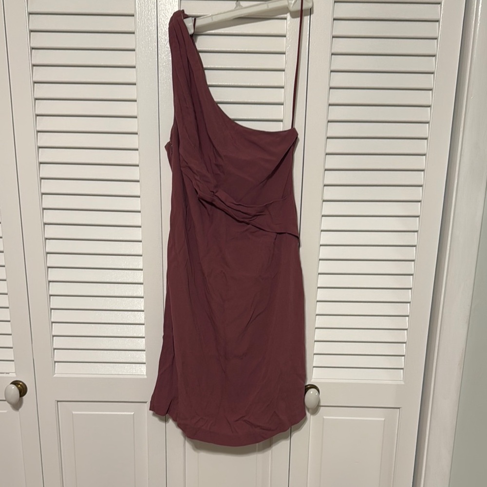 Pink One Shoulder Dress